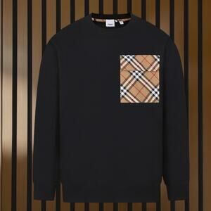 Burberr Men's Black Knit Sweatshirt
